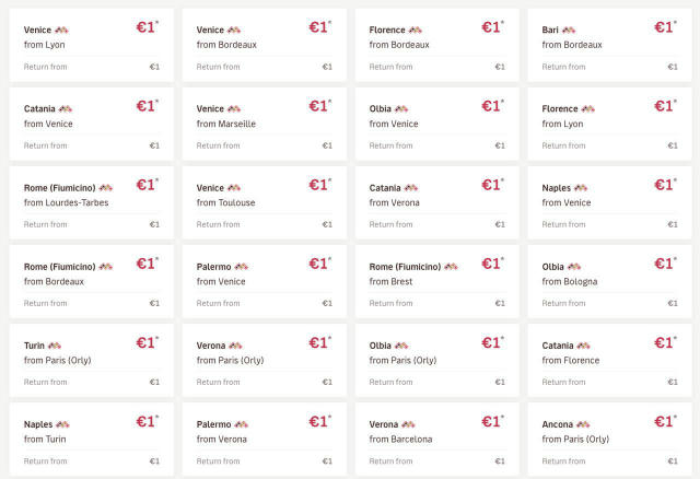 ✈️ Volotea - бидеты всего от 1 евро! Такие низкие цены можно найти на полеты в/из/по Италии, Испании, Греции, Португалии, Хор