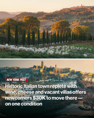 $30 тисяч пропонує влада Італії за переїзд у тосканське місто Радікондолі Тим, хто переїде до 2026 року, покриють половину ор