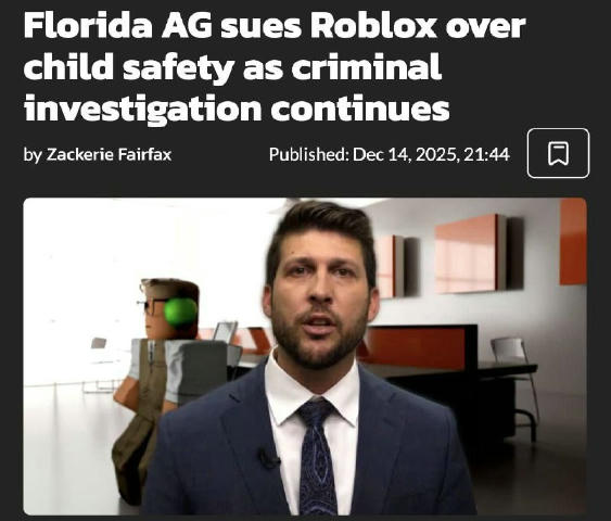 У США проти Roblox подано судовий позов, у якому влада критикує безпеку платформи та її модерацію. Генеральний прокурор штату