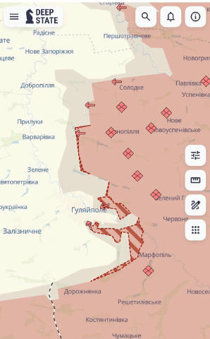 🔴 Просування ворога,- Deep State Окупанти зайшли в Гуляйполе (Запоріжжя), також просунулись на запорізькому напрямку. В стор