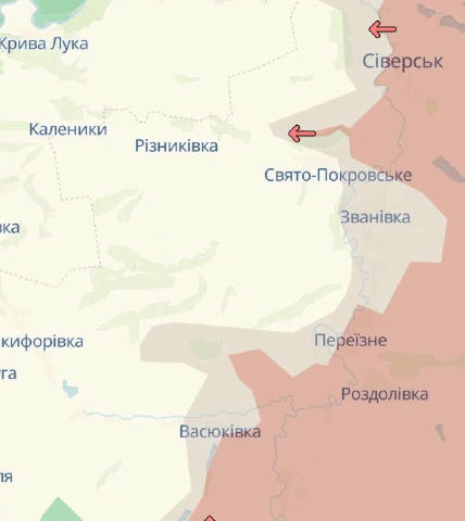 ❗️ЗС рф окупували Серебрянку на Донеччині, — Deepstate Також окупанти просунулися поблизу Дронівки, Свято-Покровського, Звані