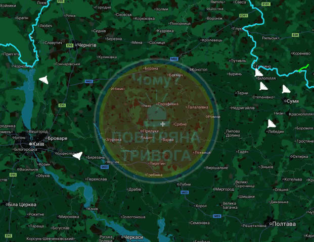 🛵Приблизно по Шахедах на Київщині, Чернігівщині і Сумщині. Підтримати канал☕️ ✅️ Чому тривога?