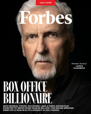 Режисер фільмів «Титанік» і «Аватар» Джеймс Кемерон став мільярдером. Forbes оцінило його статки в $1,1 млрд. Основну частину