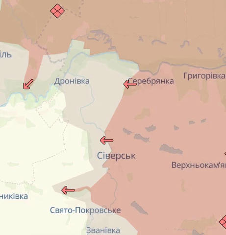 🤬росіяни окупували Серебрянку на Донеччині, – Deepstate. Також окупанти просунулися поблизу Дронівки, Свято-Покровського, Зв
