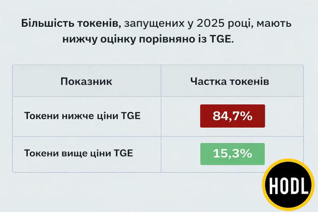 Холдити чи ні? Ось у чому питання 🤔 Нові альткоїни після запуску втрачають ціну — і це вже стає трендом. Майже 85% альткоїні