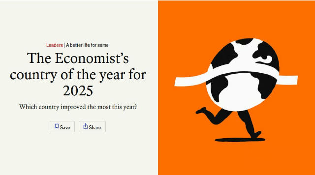 🔖 The Economist визначив країну 2025 року. І це не Аргентина з її проривом, хоча вона дихала в спину лідеру. Переможцем стал