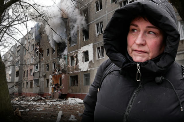 💢"З будинку виносили закривавлених людей": що розповідають очевидці про влучання БпЛА у багатоповерхівку в Чернігові.