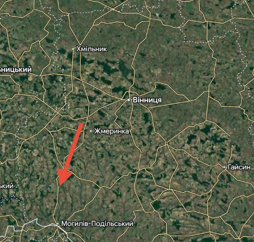 🛵Шахед/Гербера на Вінниччині повз Копайгород курсом південним. Підтримати канал☕️ ✅️ Чому тривога?