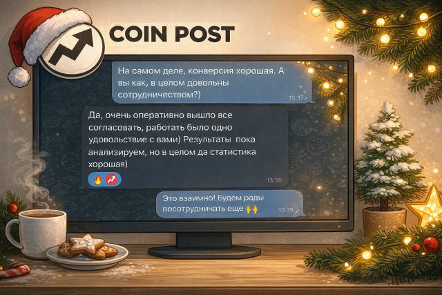 ✨Новогодний подарок от Coin Post ✨ Хотите, чтобы о вашем проекте узнало крупнейшее криптокоммьюнити в СНГ? Пишите нашему мене