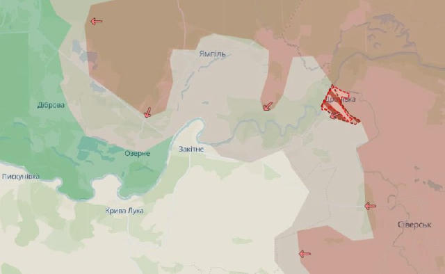 По данным аналитического ресурса Deep State, войска РФ взяли под контроль село Дроновка в Донецкой области. Также сообщается