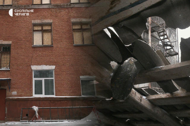 Пошкоджено дах і вибиті 132 вікна: у чернігівському коледжі завершили прибирання після російської атаки 24 грудня.