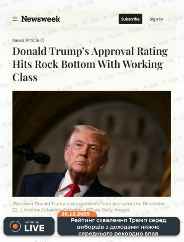 🇺🇸🇺🇸🇺🇸Рейтинг схвалення Трамп серед небагатих американців рекордно впав, — Newsweek За останнім опитуванням YouGov/Econ