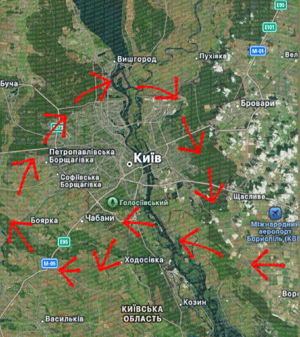 🤬🤬Для розуміння що вони витворяють навколо Києва ✈️! Наразі зараз дрон виконує друге коло з маневрами, вже в районі Трої, Б