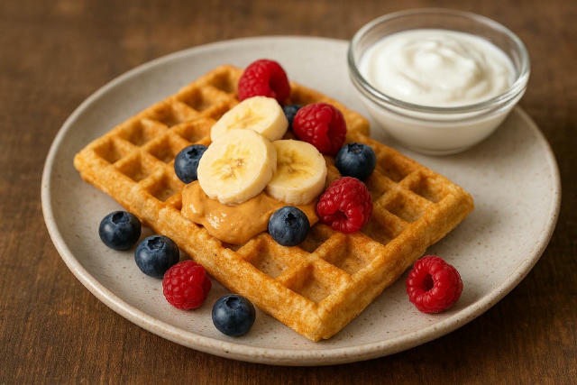 Рисові вафлі з бананом і арахісовим маслом! Інгредієнти: • 1 склянка готового вареного рису (краще басматі або жасмин) • 1 ст