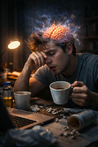 ‼️ А ви знали, що людина може померти від нестачі сну швидше, ніж від голоду? Без їжі організм витримає тижні, а от серйозний