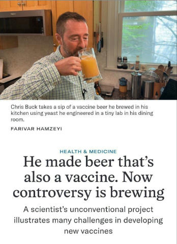 🍺 У США розробили пивну вакцину, - ЗМІ Вірусолог Кріс Бак впровадив протеїн поліомавірусу в пивні дріжджі. З цих дріжджів ви