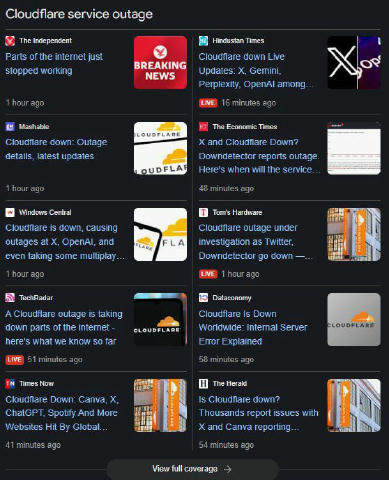 Cloudflare down.