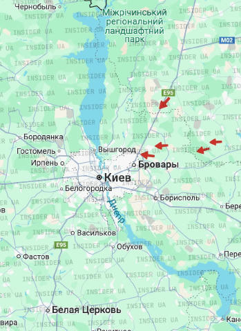 Пять дронов курсом на Киев Подписаться на INSIDER UA | Прислать контент