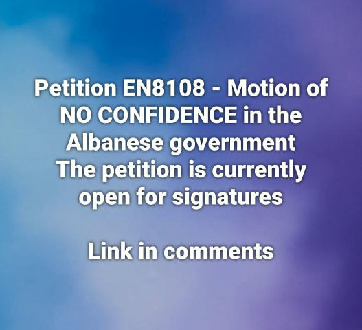 Petition Status The petition is currently open for signatures https://www.aph.gov.au/e-petitions/petition/EN8108 Make sure to